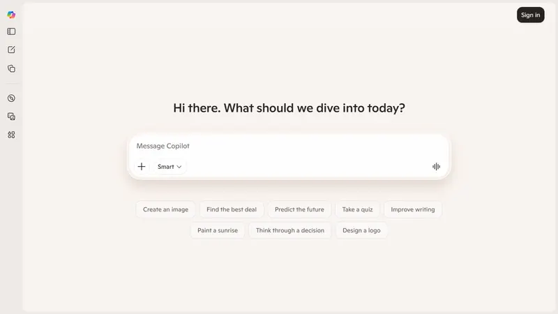 Copilot Chat 网页截图