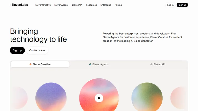 ElevenLabs 网页截图