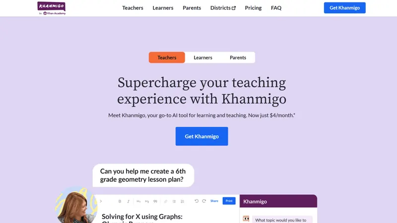Khanmigo 网页截图