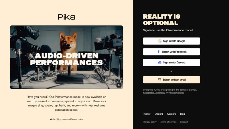 Pika 网页截图